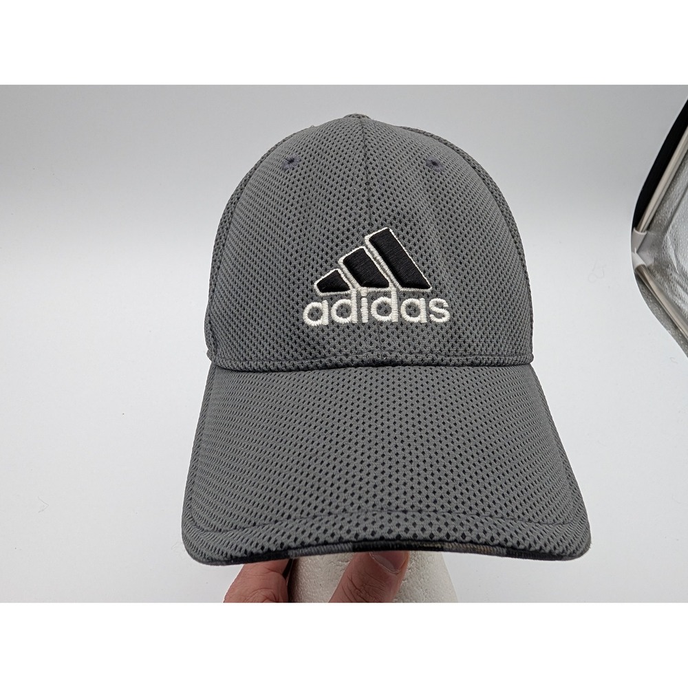 Adidas Climalite Mesh Baseball Cap Charcoal Gray Embroidered Logo Hat
